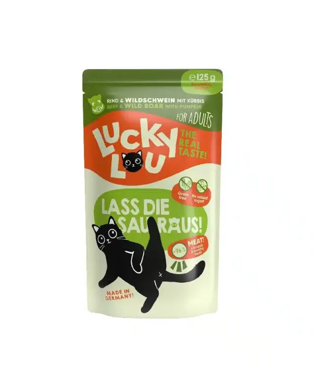 Lucky Lou LifeStage Adult Βοδινό & Αγριογούρουνο (με Κολοκύθα) 125gr