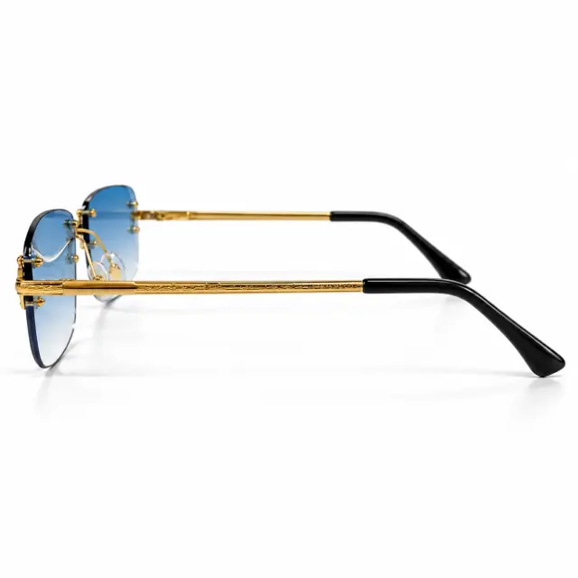 Ghetto Palette Sunglasses – Blue Gradient / Gold | Unisex 3