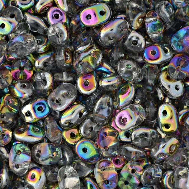Χάντρα MiniDuo - Crystal Vitrail 2x4mm ~7gr
