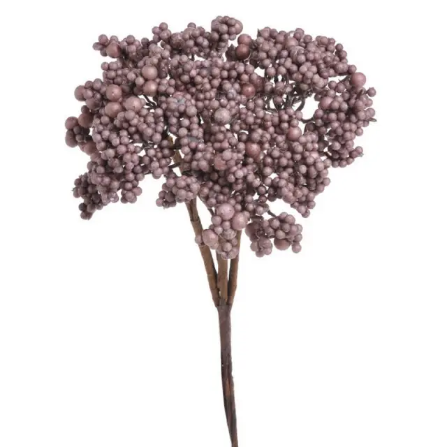Κλαδί διακοσμητικό με μπιλίτσες, καφέ, 25cm