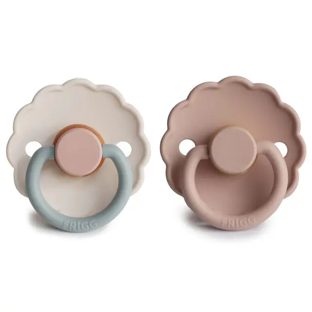 Σετ 2 Πιπίλες Latex FRIGG Daisy Blush/Cotton Candy 6-18 Μηνών Baby Oliver 2