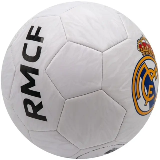 Μπάλα ποδοσφαίρου Real Madrid football logo’s camo metallic white size 5 -121909 3