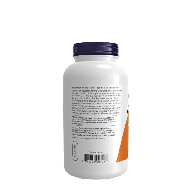 Now Foods L-Lysine, Double Strength 1,000 mg 250 Tablets 3