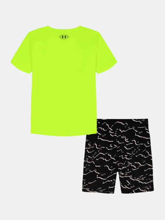 Under Armour Tech Printed Ss Set Hi- Vis Yellow UASJI70E-730 - 3-4 2