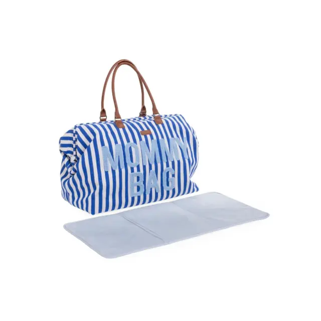 Τσάντα Αλλαγής ChildHome Mommy Bag stripes electric blue/light blue BR78255 3