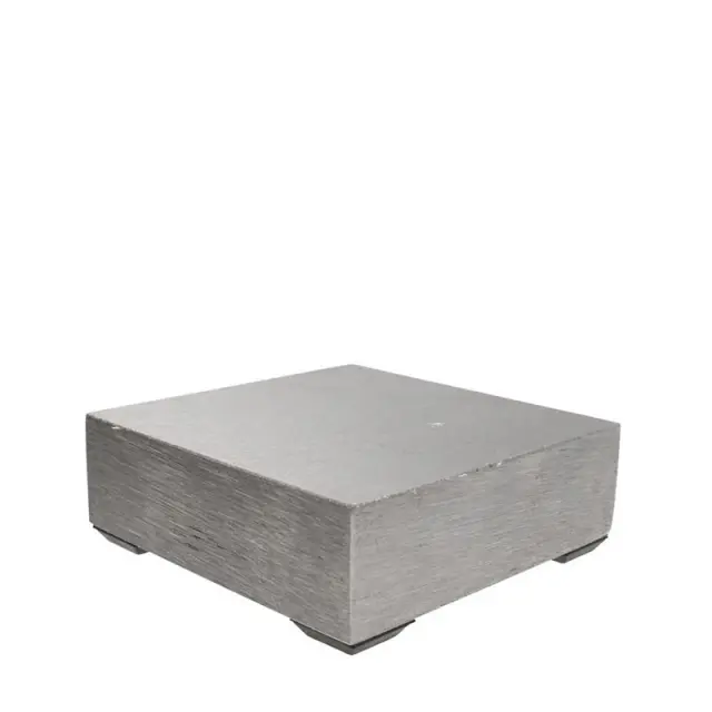 Ατσάλινη Επιφάνεια Εργασίας 6.3x6.3cm h12mm με Λαστιχένια Ποδαράκια