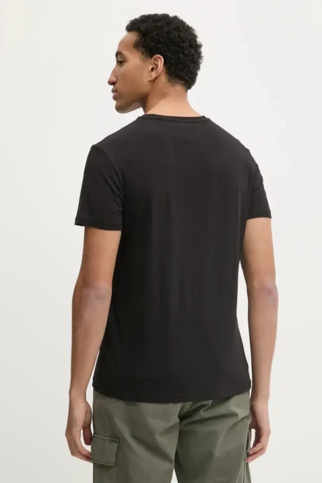 Tommy Hilfiger - Ανδρικό T-shirt με Λογότυπο DM0DM20362-BDS Μαύρο - XL 3