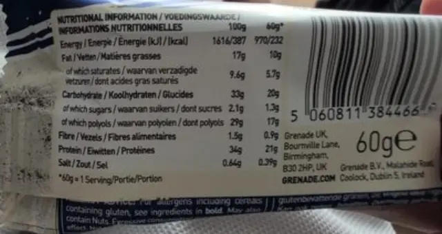 Grenade OREO White Protein Bar 60g 3