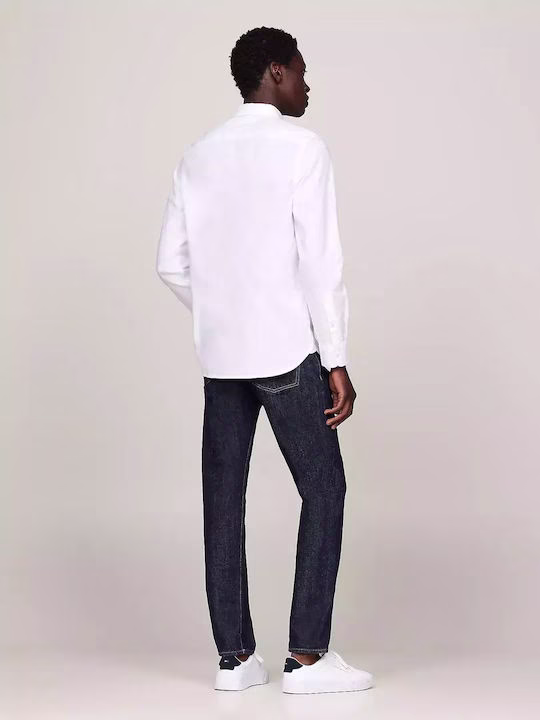 Tommy Hilfiger Aνδρικό Πουκάμισο Λευκό Πουκάμισο SLIM με τεχνολογία TH FLEX Άσπρο 3