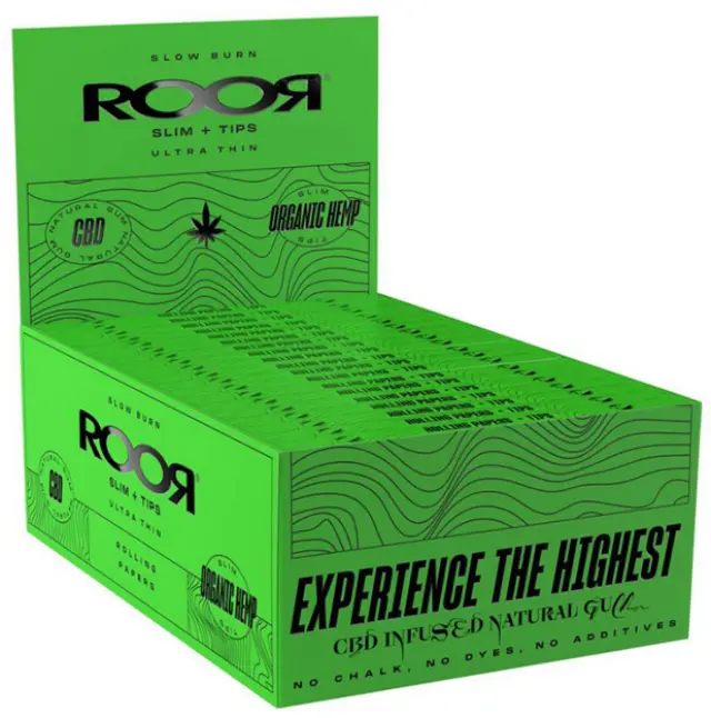 Roor Χαρτάκια Organic Hemp - King Size Slim 32φ. με Τζιβάνα 2