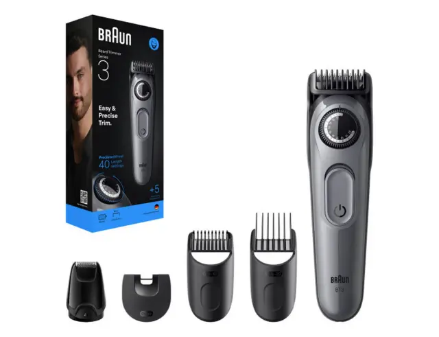 Επαναφορτιζόμενη Ξυριστική Μηχανή Braun Multigroom Series 3 BT3560 με 40 ρυθμίσεις κοπής BT3560