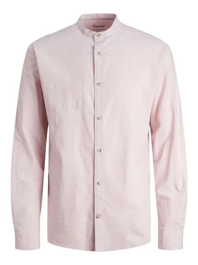 JJESUMMER BAND LINEN BLEND SHIRT LS SN pink nectar
