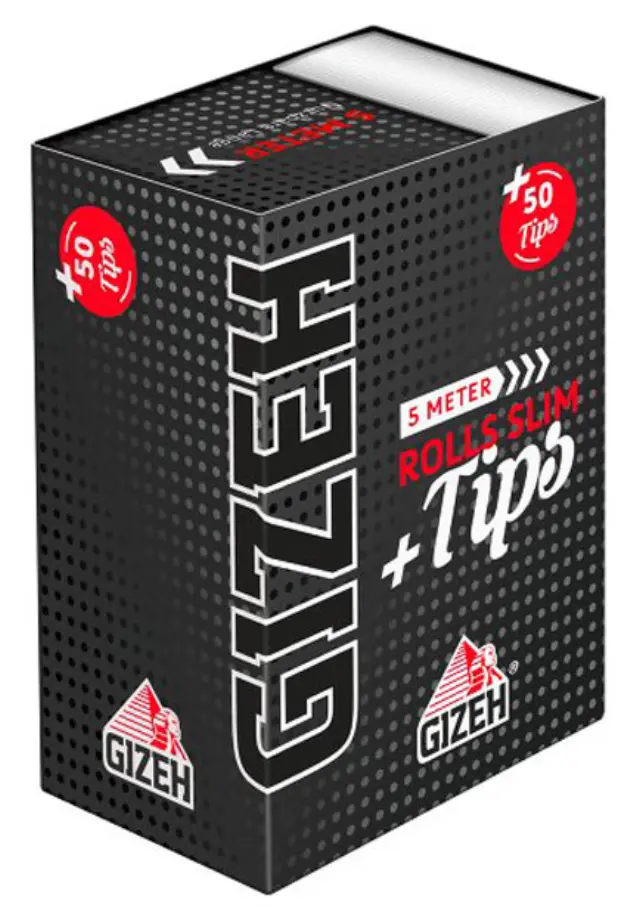 Gizeh Rolls Ρολό Extra Fine Black + Tips - 5 Μέτρα 3