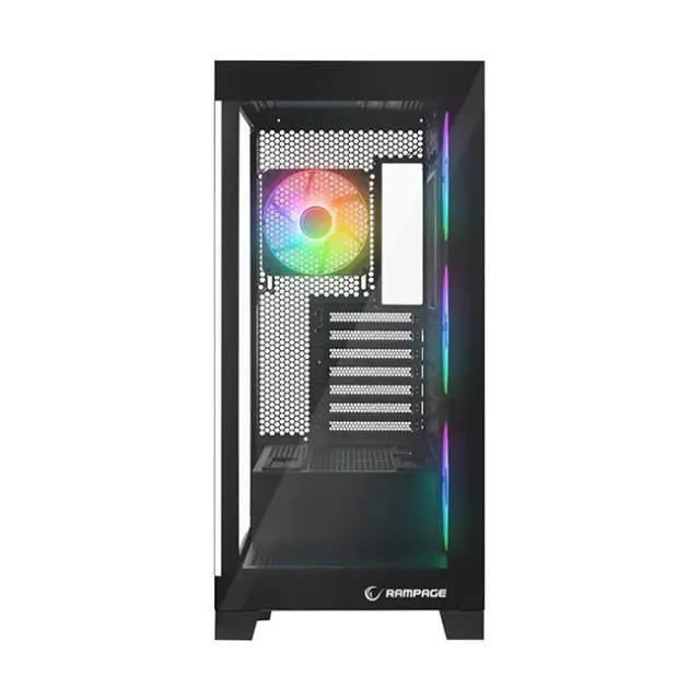Rampage PC Case Hydra V2 Midi Tower ARGB Black (HYDRAV2-BLACK) 3