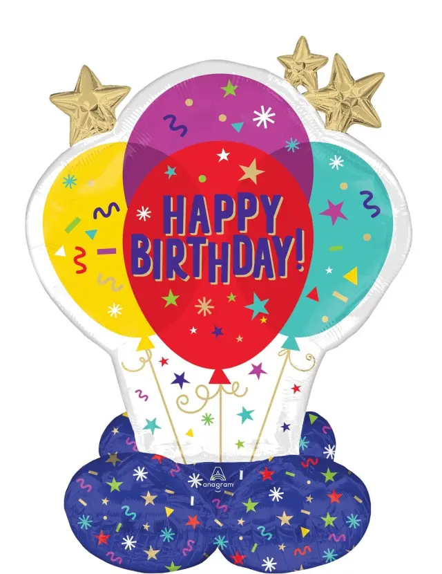 Μπαλόνι Φοιλ AirLoonz Party Balloons / 73 x 73 εκ - Happy Birthday