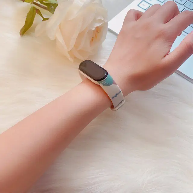 Λουράκι Σιλικόνης για Xiaomi Mi Band 3/4/5/6/7 - Leaves OEM 3
