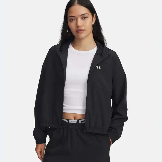 Under Armour Women's Rival Woven Full-Zip Jacket Μαύρο 6004849-005 (Under Armour)