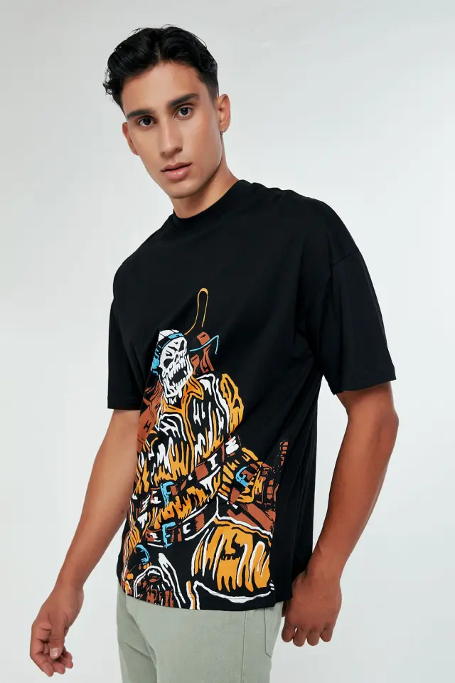 T-Shirt Βαμβακερό Skeleton Λευκό 2