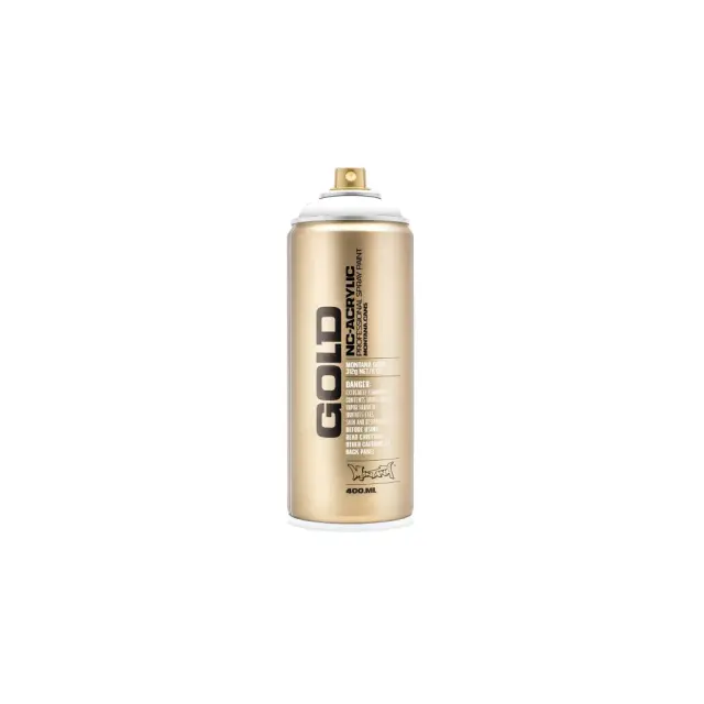 Montana Gold Spray Paint 400ml SHOCK 9120 White Pure