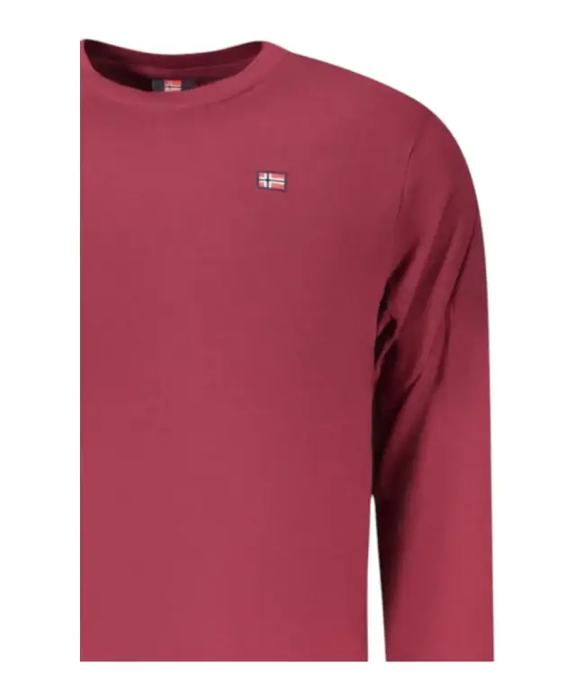 Norway Nautical School - Ανδρικό T-shirt Μακρυμάνικο 856072-MERLOT Μπορντό 3