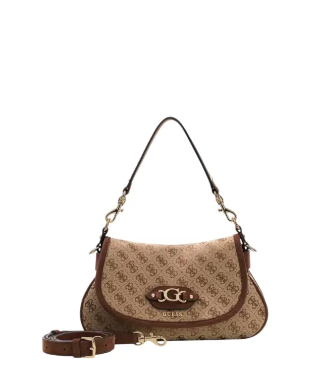 Guess - Γυναικεία Τσάντα Ώμου/Χειρός Samantha HWJG2313190-LGW Καφέ 2
