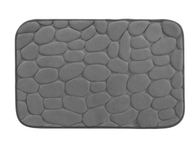 Πατάκι Μπάνιου Ricochet Douceur d'intérieur με memory foam και διαστάσεις 50x80cm - Charcoal Grey 1801978 2