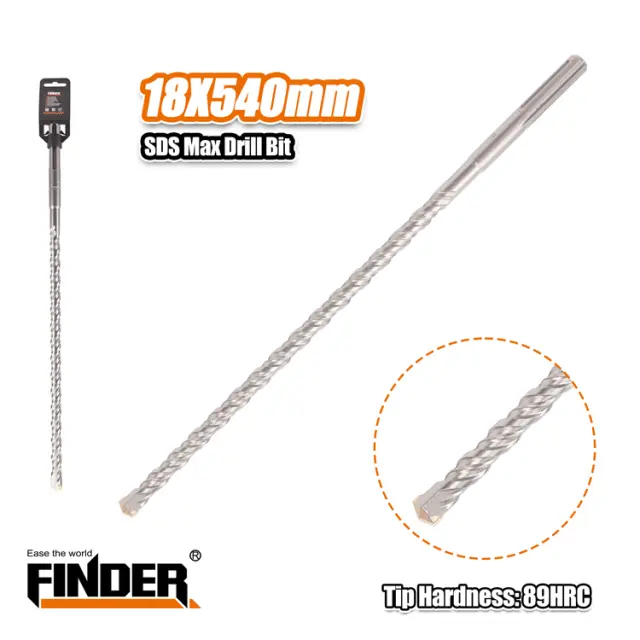 Τρυπάνι μπετού SDS MAX - 18x540mm - Finder - 196424 2