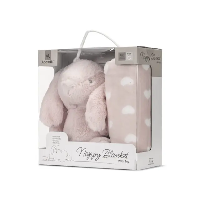 Lorelli Σετ Δώρου Κουβέρτα Αγκαλιάς 75*90cm Pink Bunny 10340182502 3