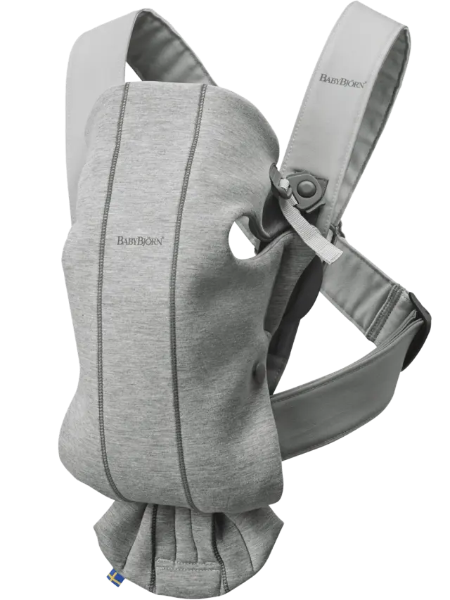 BabyBjörn Μάρσιπος Mini 3D Jersey, Light Grey - 1408-021072E1