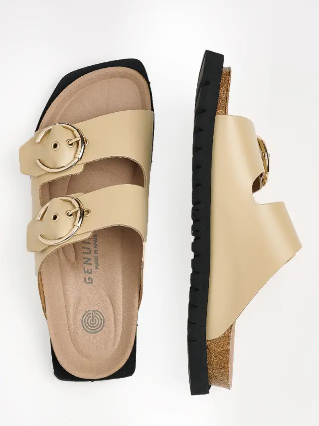 Genuins Πέδιλα Γυναικείο δέρμα Μπεζ GEN/HONOLULU BEIGE 3
