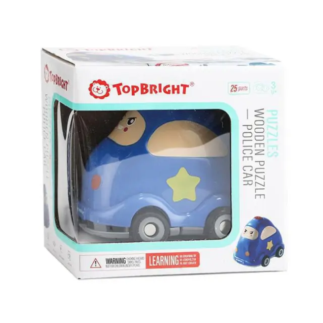 TopBright Ξύλινο Puzzle Περιπολικό 24pcs (3+ ετών) 130908