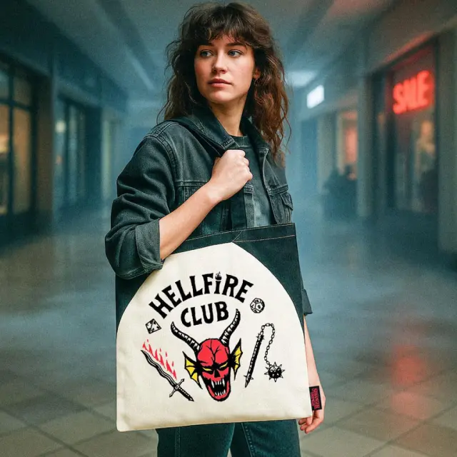 Stranger Things Hellfire Club τσάντα αγορών 40 cm Πολύχρωμο 3