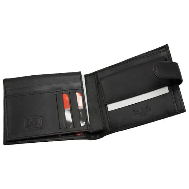 Δερμάτινο Πορτοφόλι Ανδρικό RFID PIERRE CARDIN 2130 TILAK76 Μαύρο 2