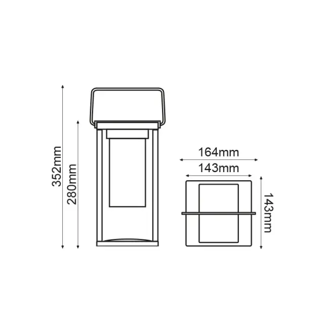 AcaLight Offer LED SMD TABLE BATTERY LUMINAIRE 3W 150LM 180° 3.000K DARK GREY CRI80 IP54 2