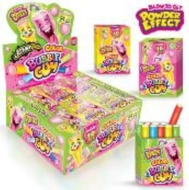JohnyBee COLOR BUBBLE GUM+POWDER EFFECT 18ΤΕΜ/DISPLAY