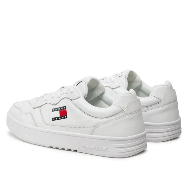 Tommy Hilfiger - Ανδρικά Sneakers Cupsole Leather Ess EM0EM01443-YBR Λευκό - 42 3