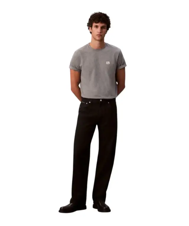 Calvin Klein - Ανδρικό T-shirt Cotton Badge Regular Fit LV04RC272G-P7E Γκρι 2