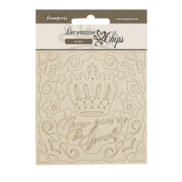 Chipboard Stamperia 14x14cm, Alterego, Frame and Crown