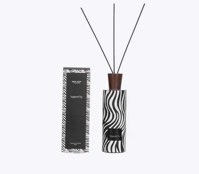Nef-Nef Homeware Αρωματικό Χώρου Στικς Sugared Fig 400ml Black/White