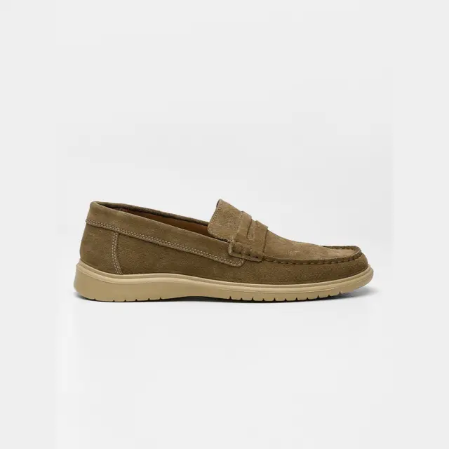 Imac Μοκασίνια-Loafers Ανδρικό δέρμα Nubuck Καφέ IMA/751160 TORTORA