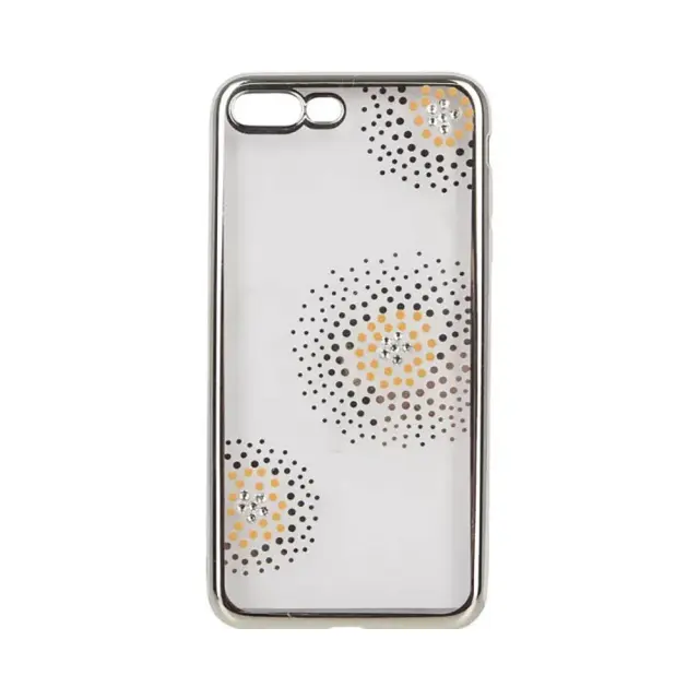 Θήκη Σιλικόνης Beeyo Flower Dots Case Για Apple iPhone 7 Plus / 8 Plus Ασημί