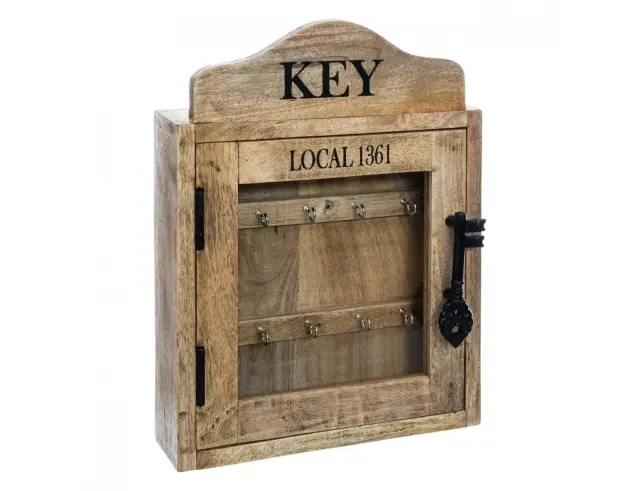 Ξύλινη Επιτοίχια Κλειδοθήκη Atmosphera Amalia Key Box με 8 θέσεις και διαστάσεις 30x8x40cm 167062