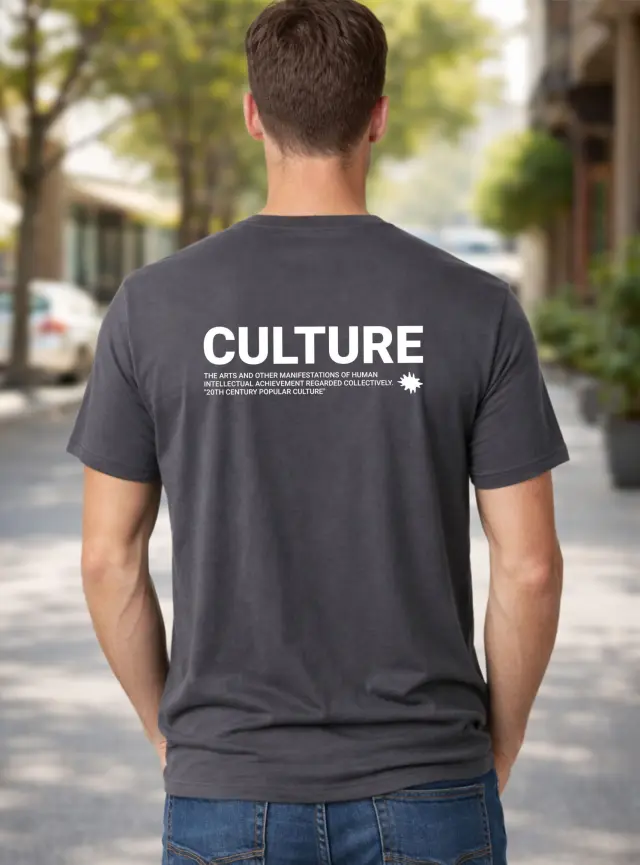 T-shirt Noshame® Ανθρακί με τύπωμα Culture - 122526 - XXL