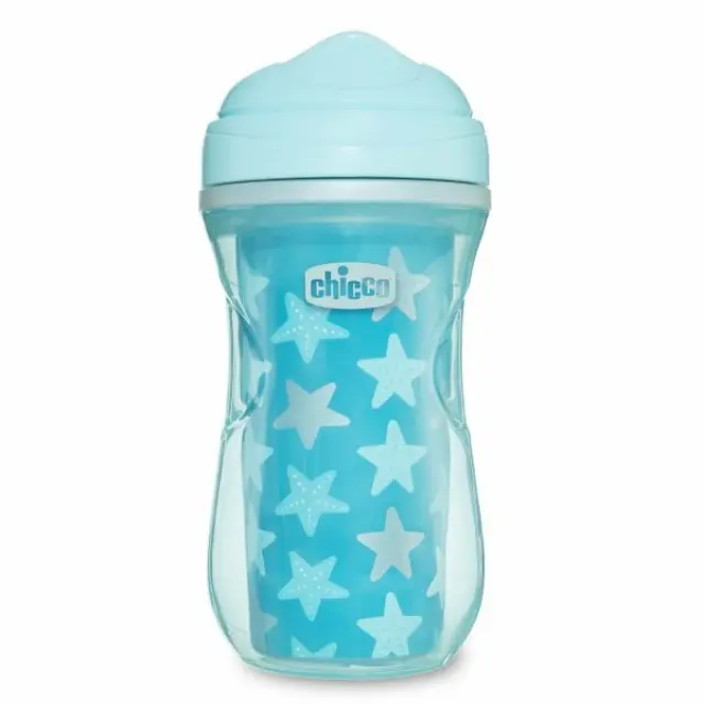 Chicco Παιδικό Ποτηράκι "Active" από Πλαστικό Γαλάζιο 266ml για 14m+