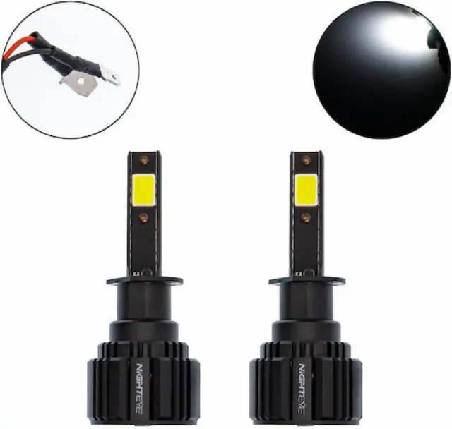Nighteye Λάμπες Αυτοκινήτου + Μοτοσυκλέτας H1 LED 6500K Ψυχρό Λευκό 12-24V / 32V 72W 2τμχ A315-S4-H1