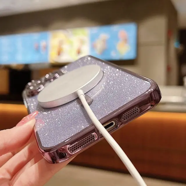Glitter Electroplating MagSafe Θήκη για iPhone 17 Pro Max/18 Pro Max- Rose Gold OEM 2
