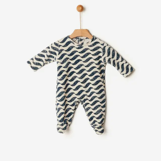 Φορμάκι Βελουτέ Waves Allover YELL-OH - Μπλε - 9-12 m 80cm