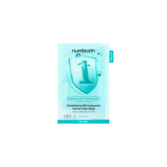 Numbuzin - No.1 Pantothenic B5+ Hyaluronic Acid Clear Mask Sheet Μάσκα Ενυδάτωσης και Καταπράυνσης, 1τμχ