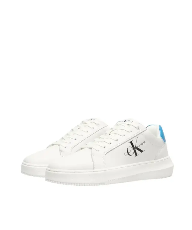 Calvin Klein - Cupsole Mono Lth Ανδρικά Chunky Sneakers YM0YM00681-0LI Λευκό - 43 2