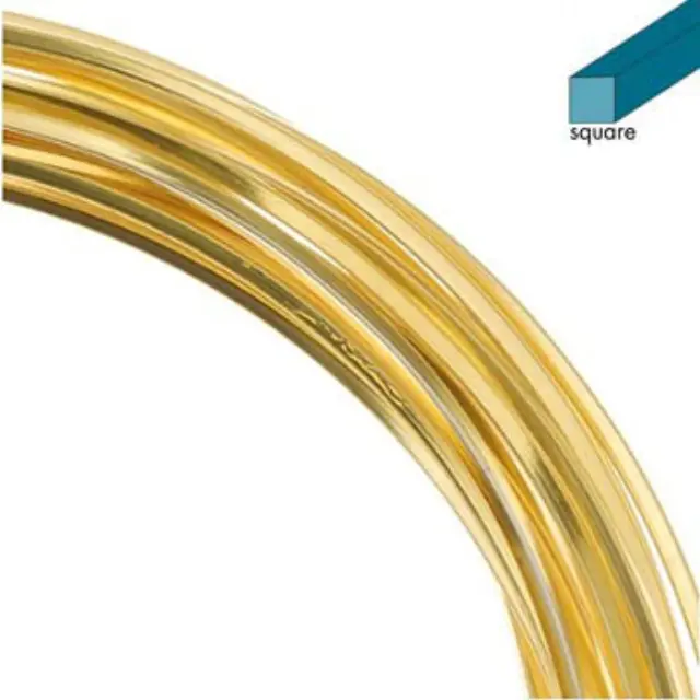 Σύρμα Τετράγωνο - Gold Color Non Tarnish - 1.02mm - 3.7m